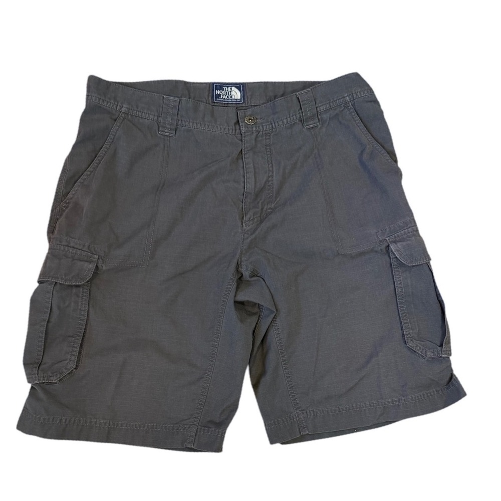 The North Face Mens Cargo Shorts Gray Hiking Outdoor Utility Casual Gorpcore 36